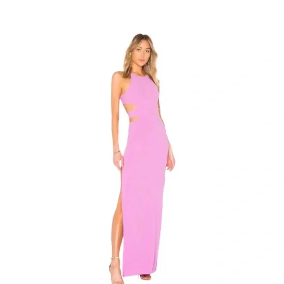 halston cut out dress Red Ashley Cut Out Dress